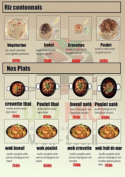 riz contonnais et plats chauds
